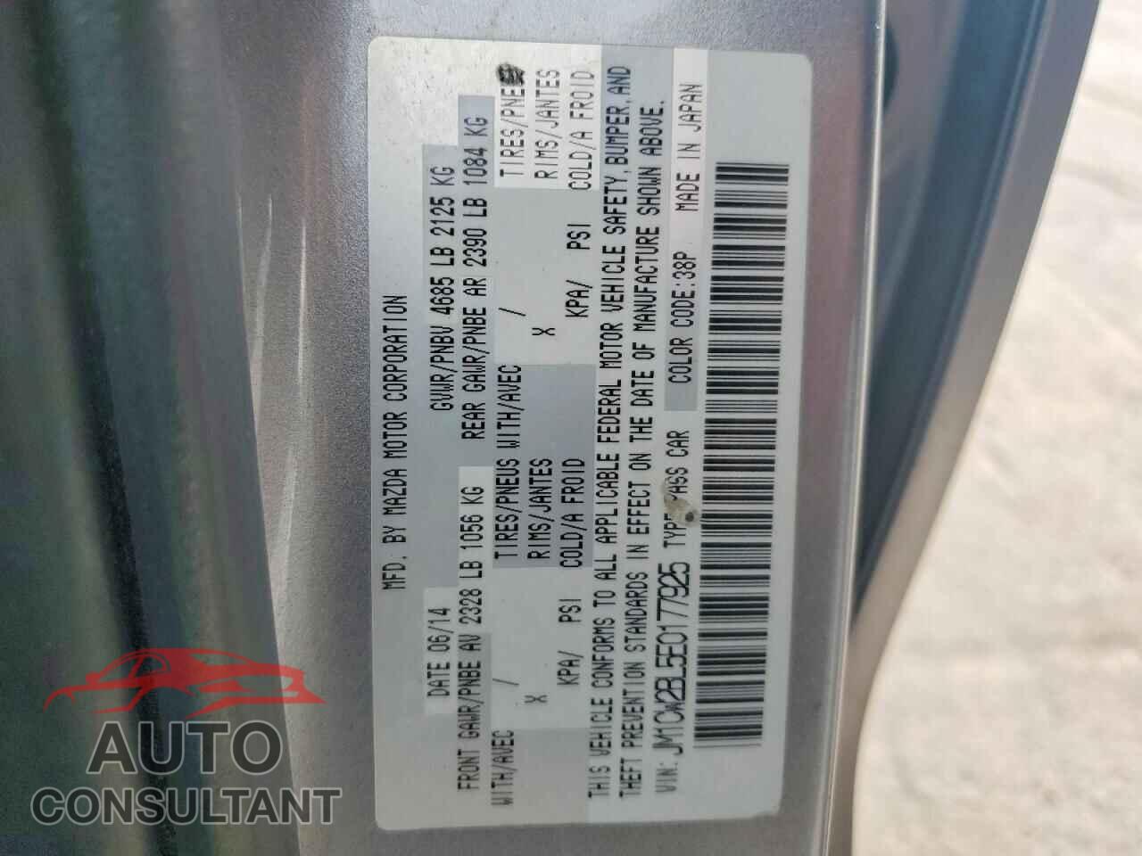 MAZDA 5 2014 - JM1CW2BL5E0177925