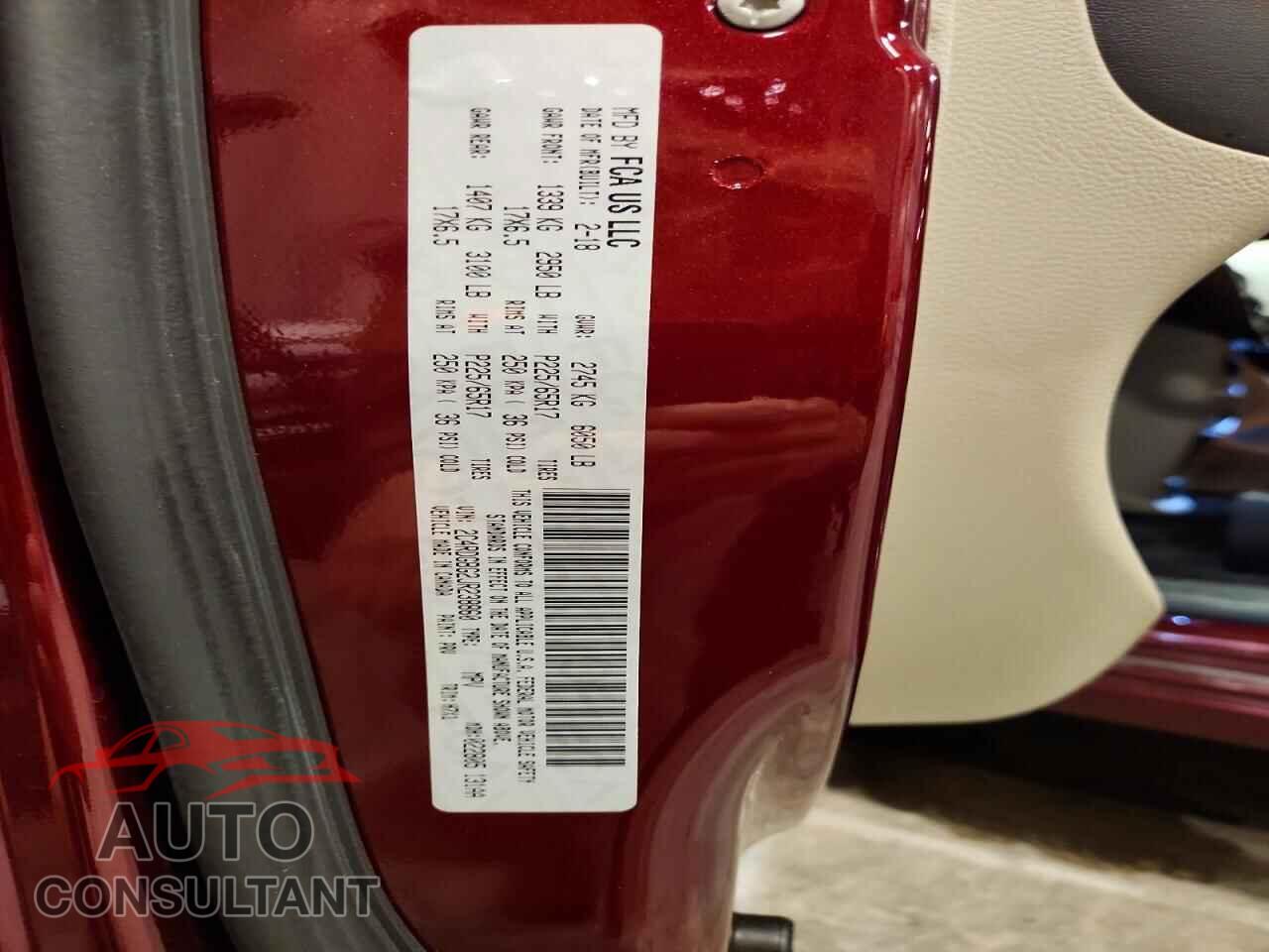 DODGE CARAVAN 2018 - 2C4RDGBG2JR238860