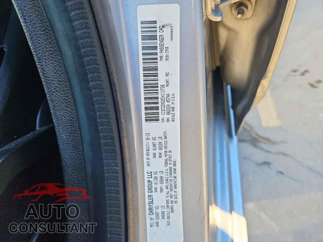 DODGE AVENGER 2014 - 1C3CDZAG2EN113738
