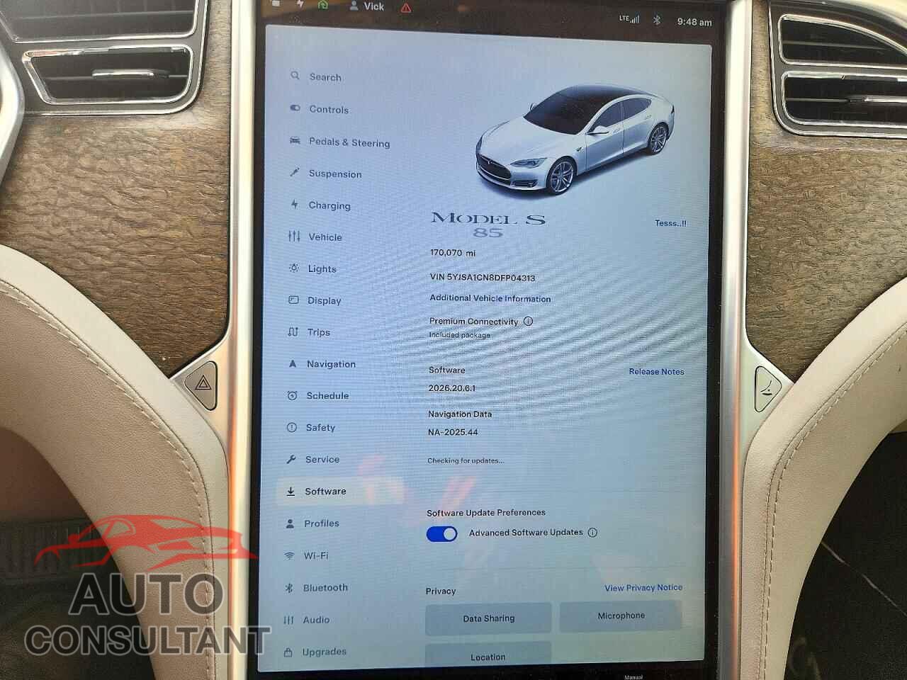 TESLA MODEL S 2013 - 5YJSA1CN8DFP04313