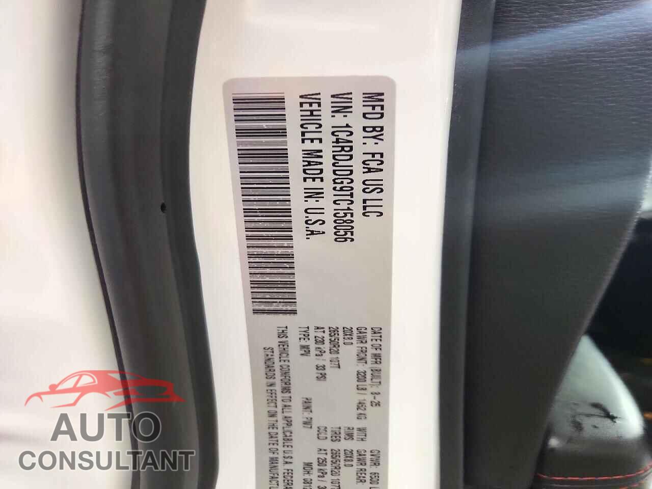 DODGE DURANGO 2026 - 1C4RDJDG9TC158056