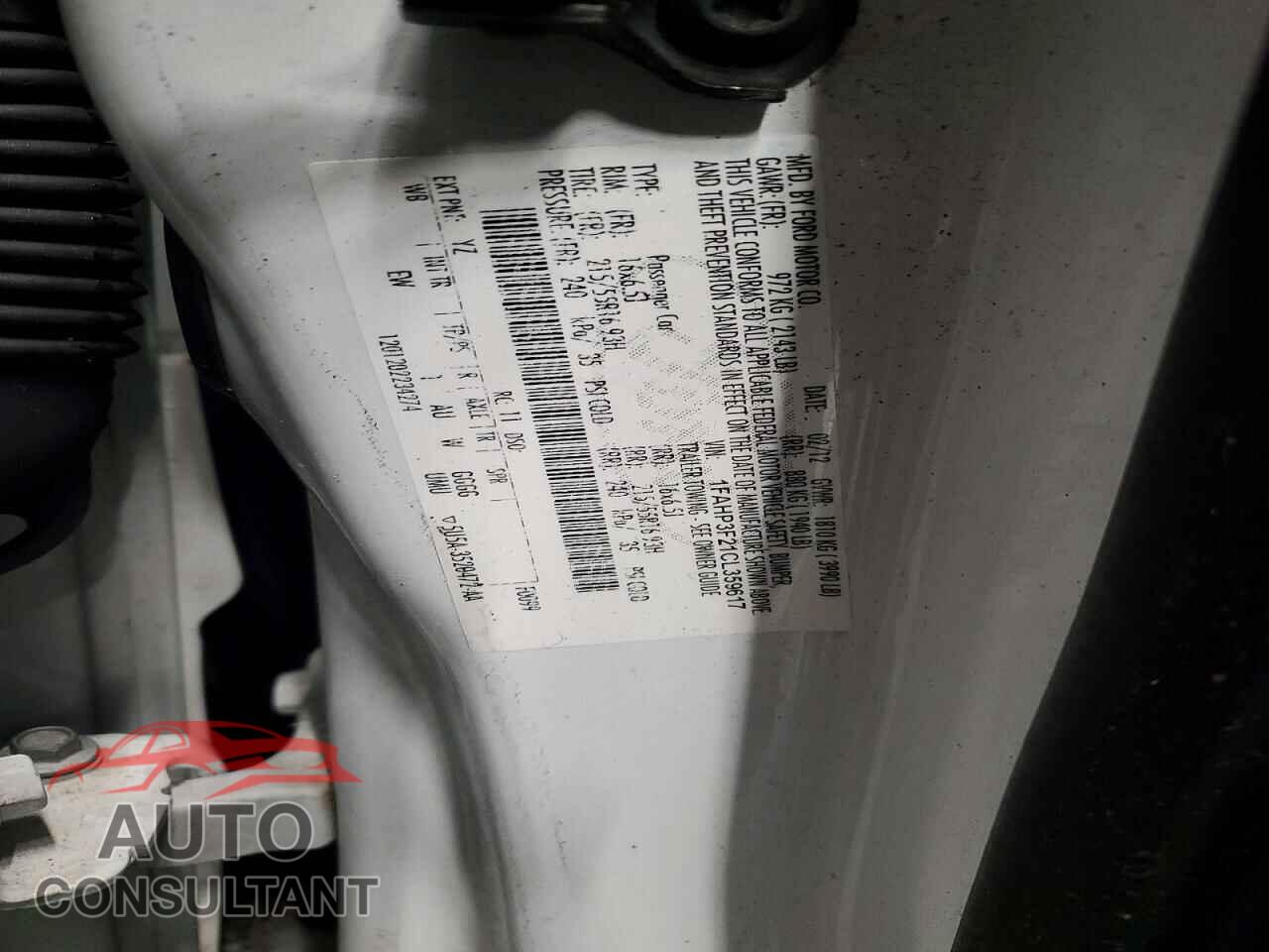 FORD FOCUS 2012 - 1FAHP3F21CL359617