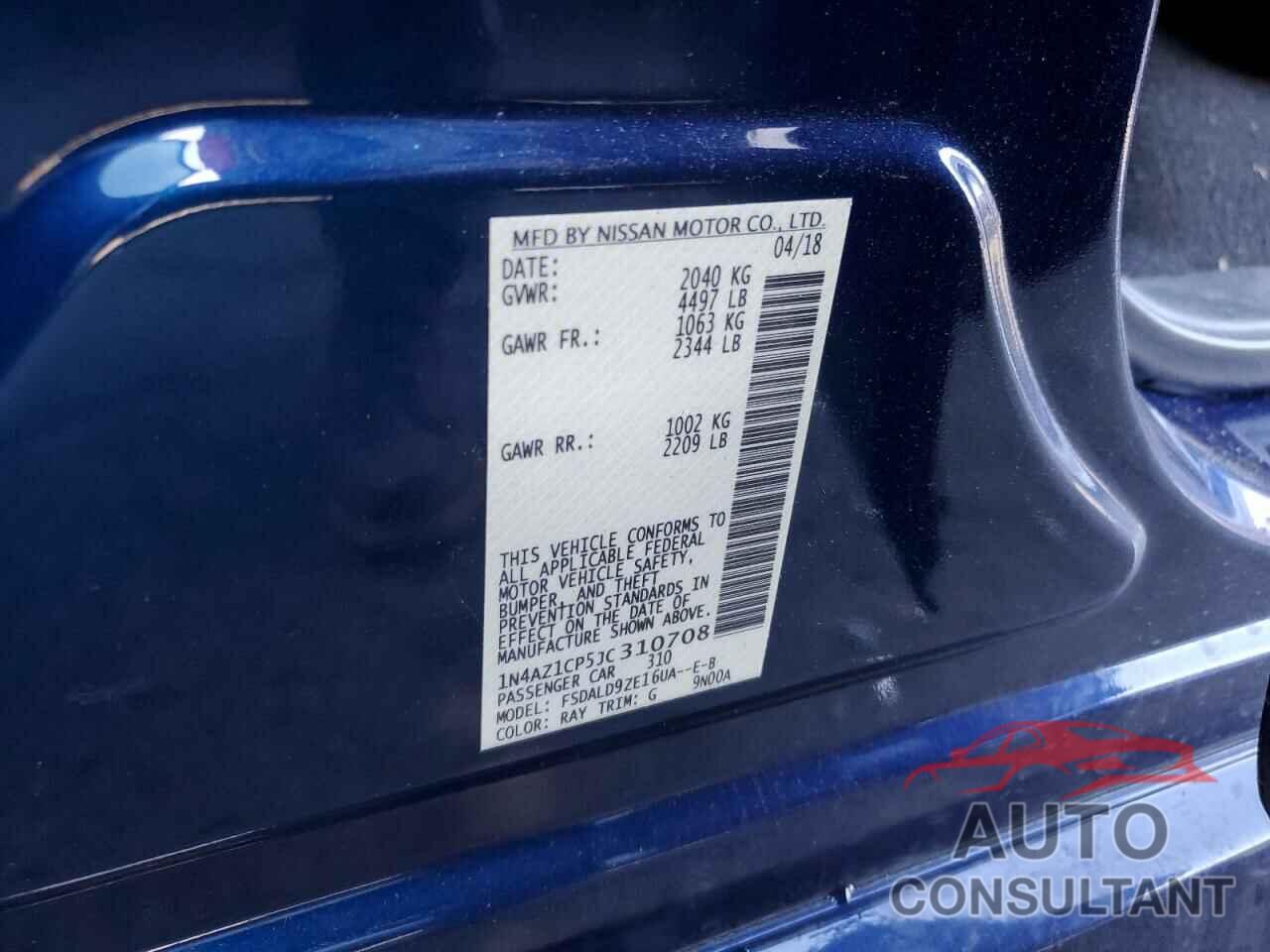 NISSAN LEAF 2018 - 1N4AZ1CP5JC310708