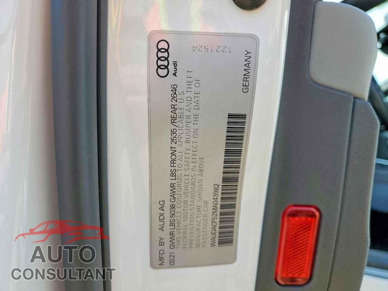 AUDI A5 2021 - WAUDACF52MA043982