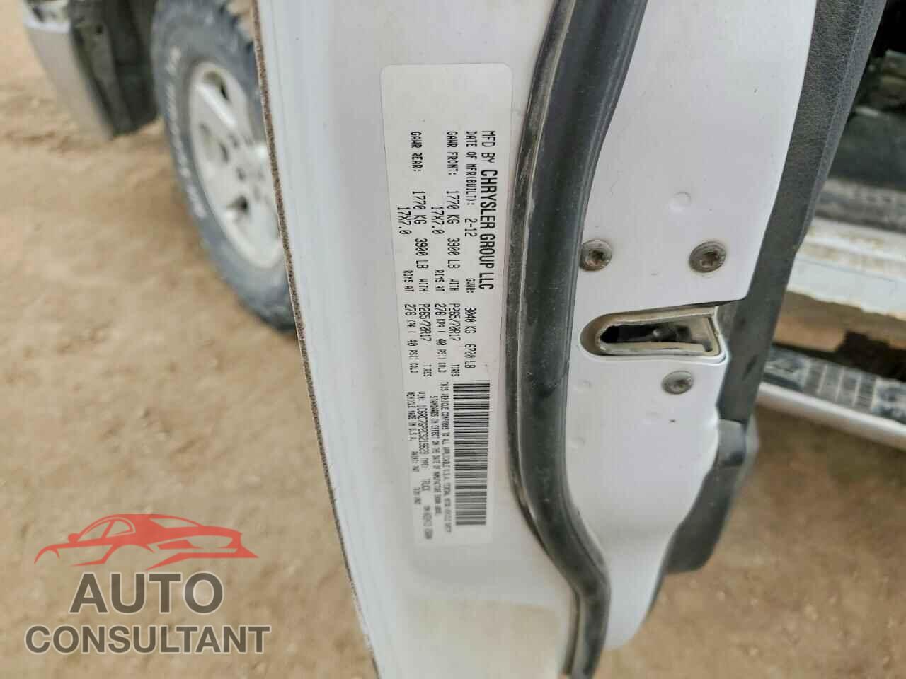 DODGE RAM 1500 2012 - 1C6RD7GP2CS219629