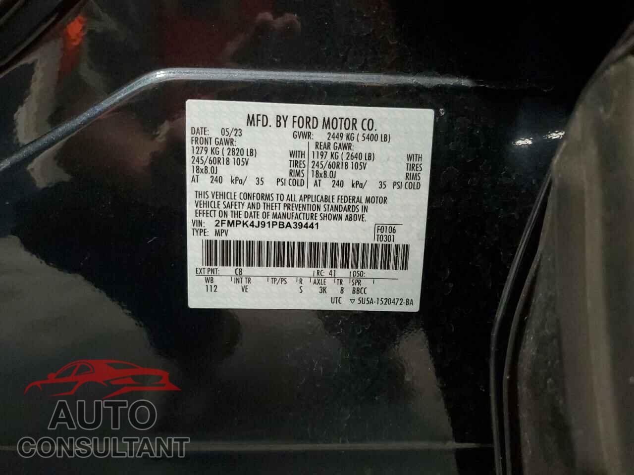 FORD EDGE 2023 - 2FMPK4J91PBA39441