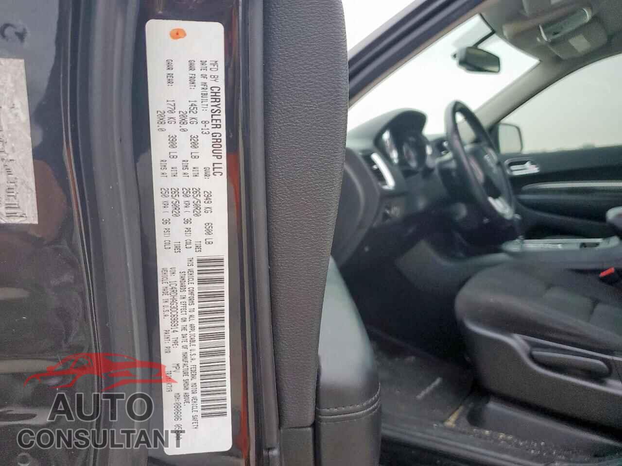 DODGE DURANGO 2013 - 1C4RDHAG3DC696914