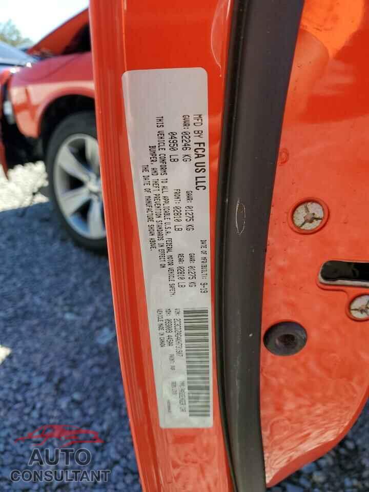 DODGE CHALLENGER 2019 - 2C3CDZAG4KH731907