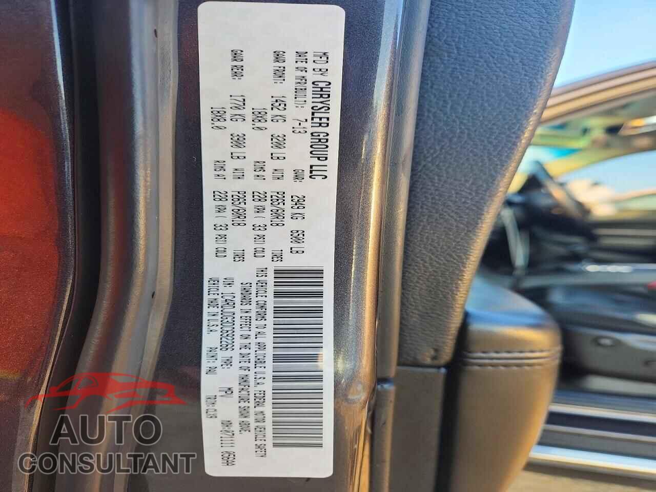 DODGE DURANGO 2013 - 1C4RDJDG3DC692266