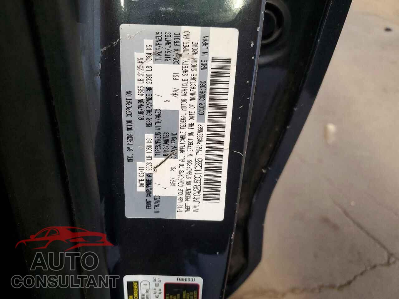 MAZDA 5 2012 - JM1CW2BL5C0110285