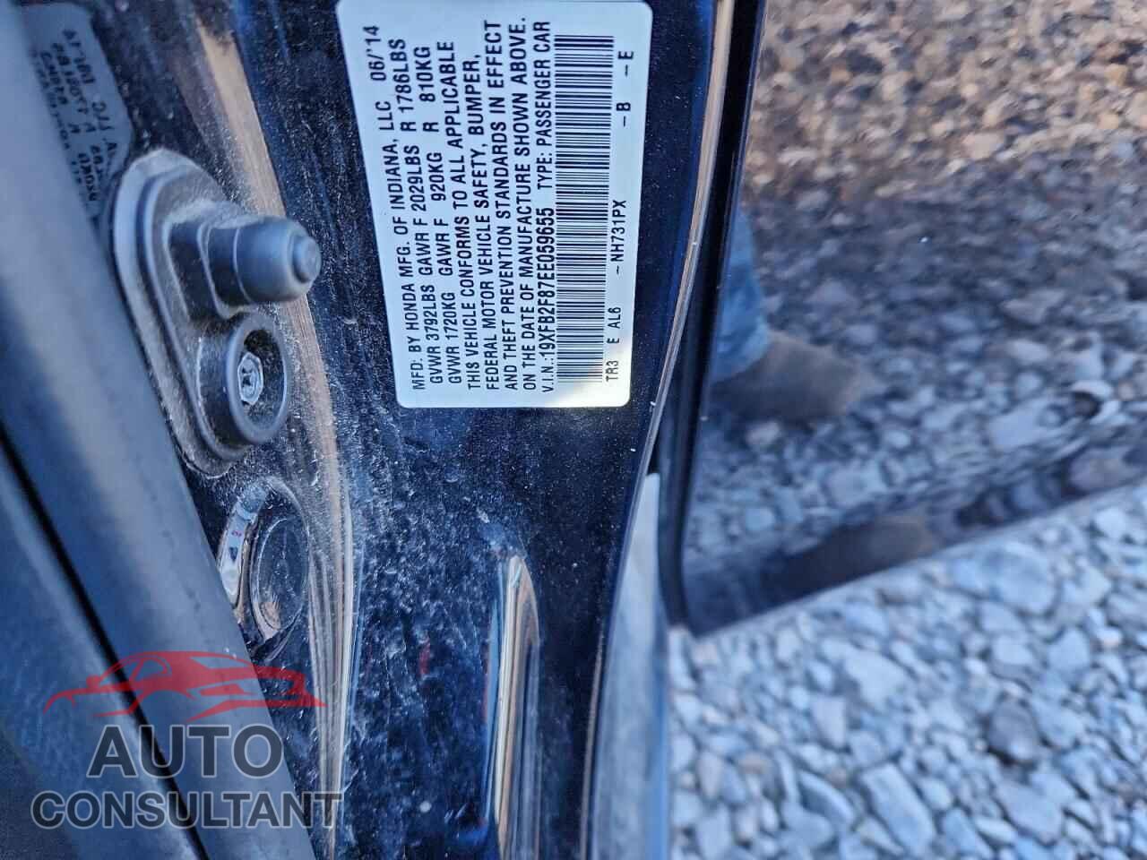 HONDA CIVIC 2014 - 19XFB2F87EE059655