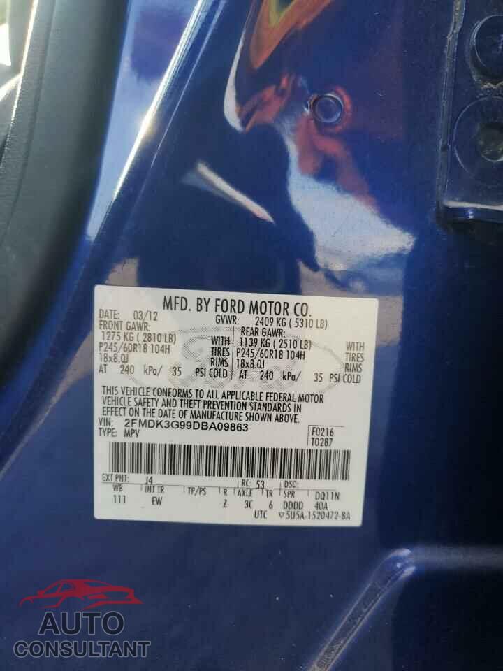 FORD EDGE 2013 - 2FMDK3G99DBA09863