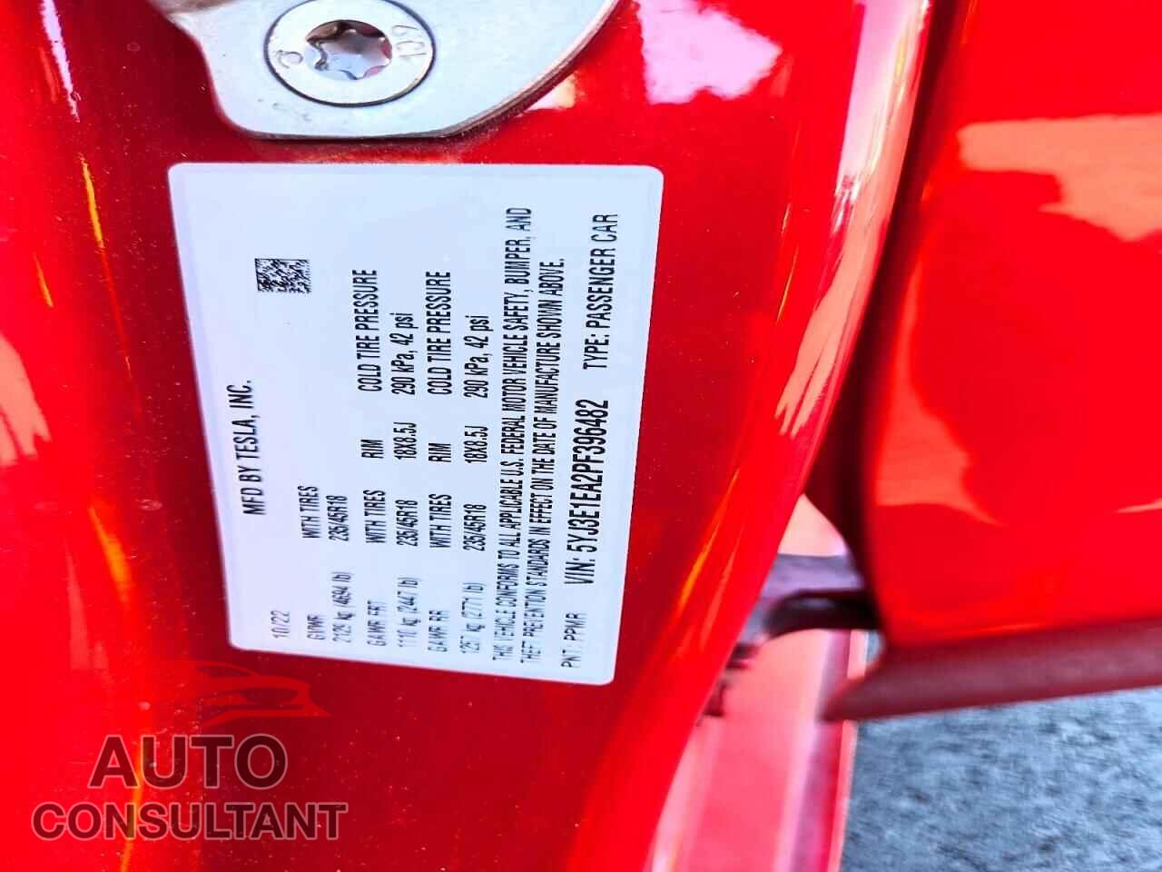 TESLA MODEL 3 2023 - 5YJ3E1EA2PF396482