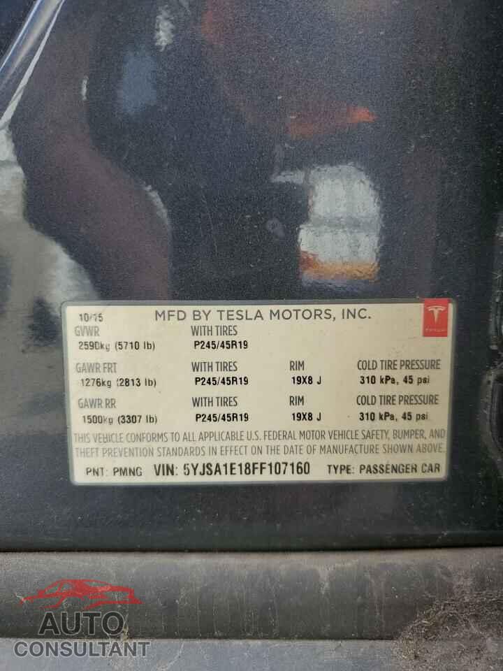 TESLA MODEL S 2015 - 5YJSA1E18FF107160