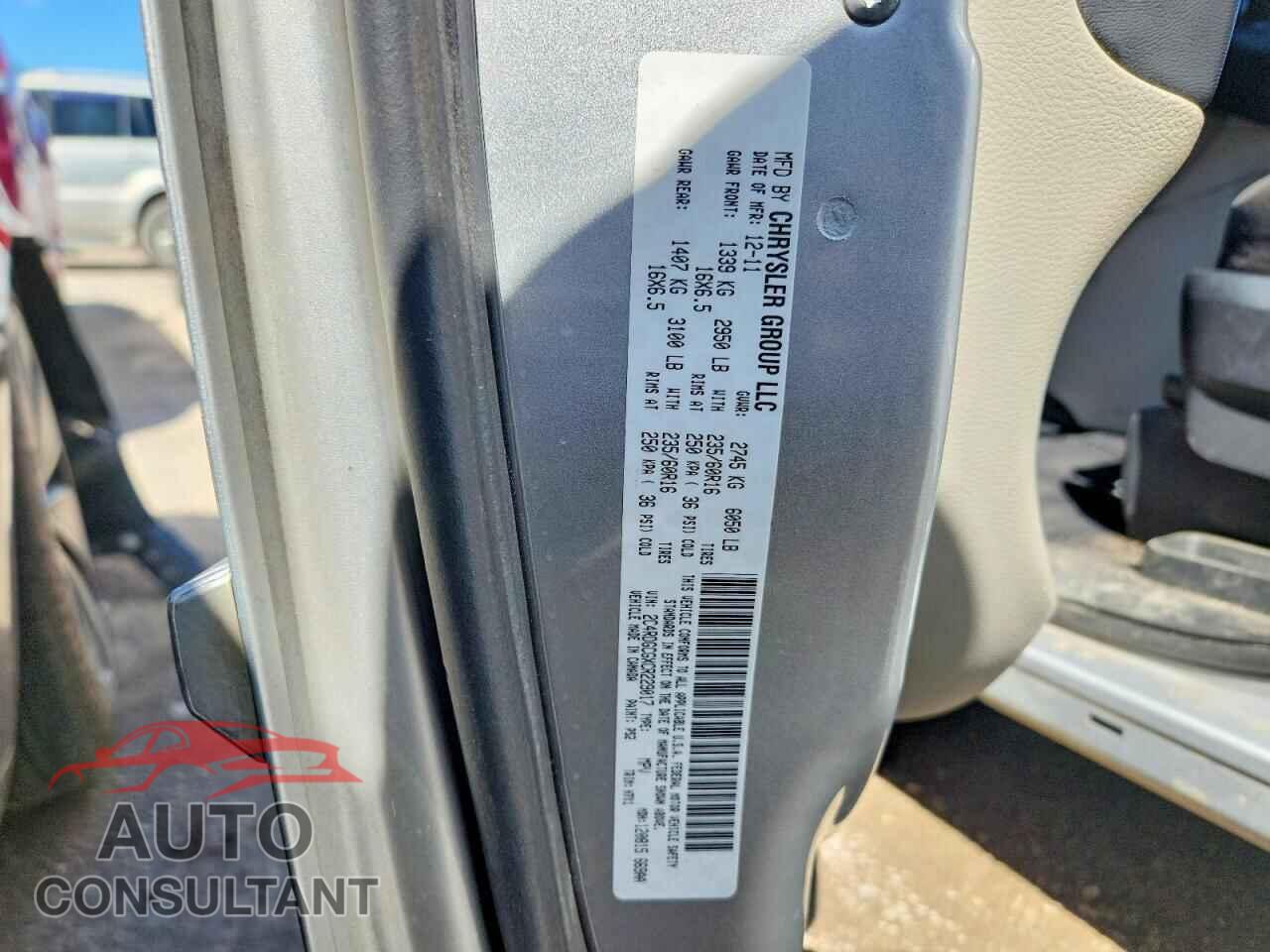 DODGE CARAVAN 2012 - 2C4RDGCGXCR229017