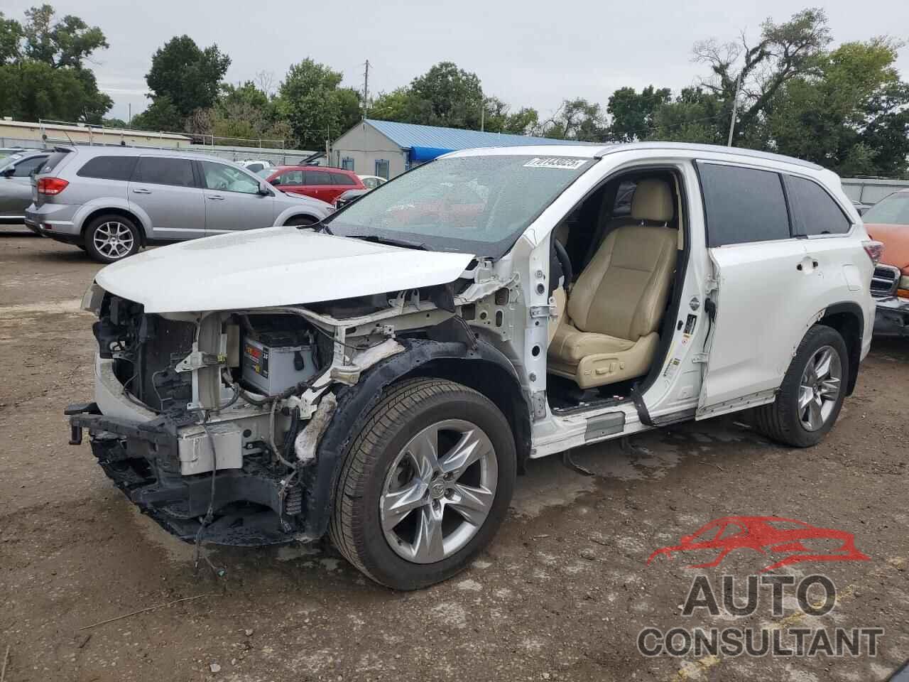 TOYOTA HIGHLANDER 2015 - 5TDDKRFH0FS166425