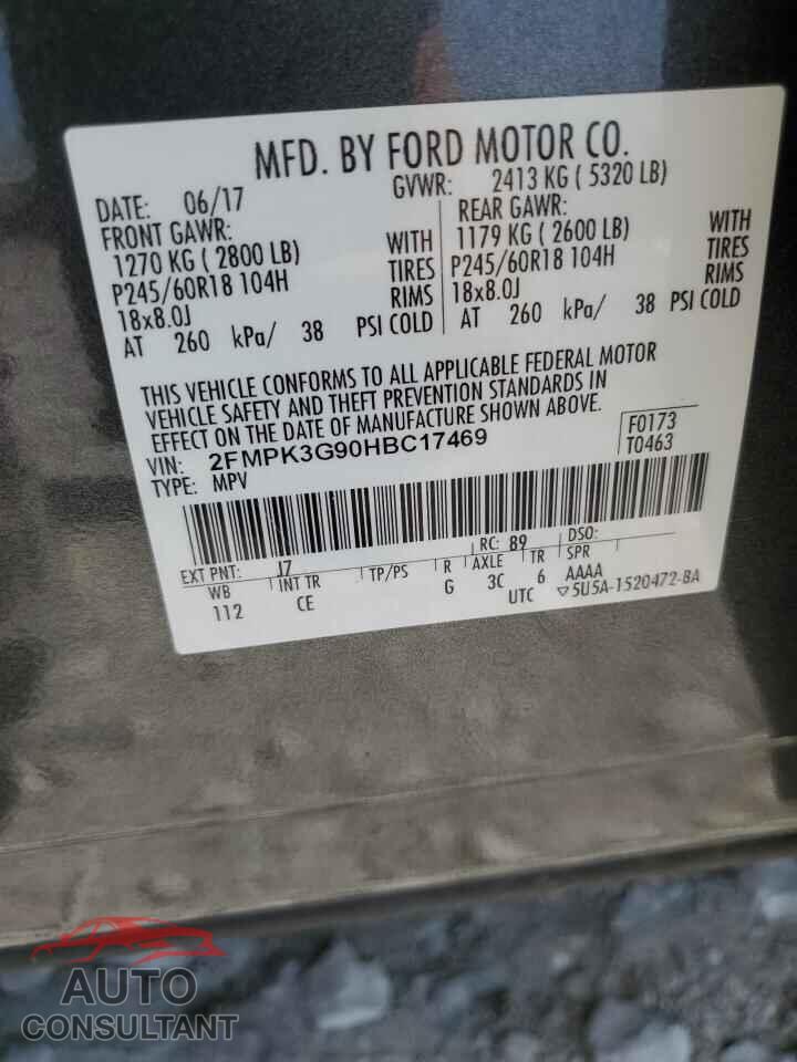 FORD EDGE 2017 - 2FMPK3G90HBC17469