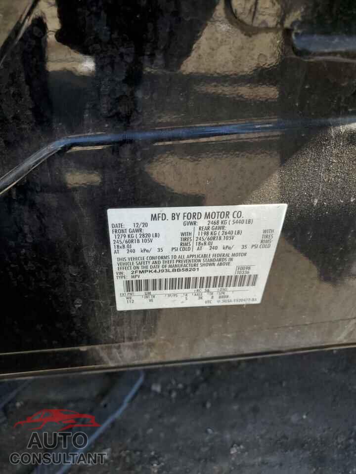 FORD EDGE 2020 - 2FMPK4J93LBB58201