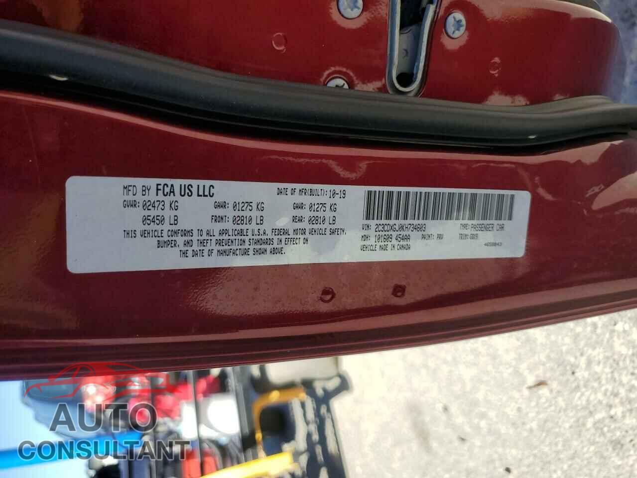 DODGE CHARGER 2019 - 2C3CDXGJ0KH734603