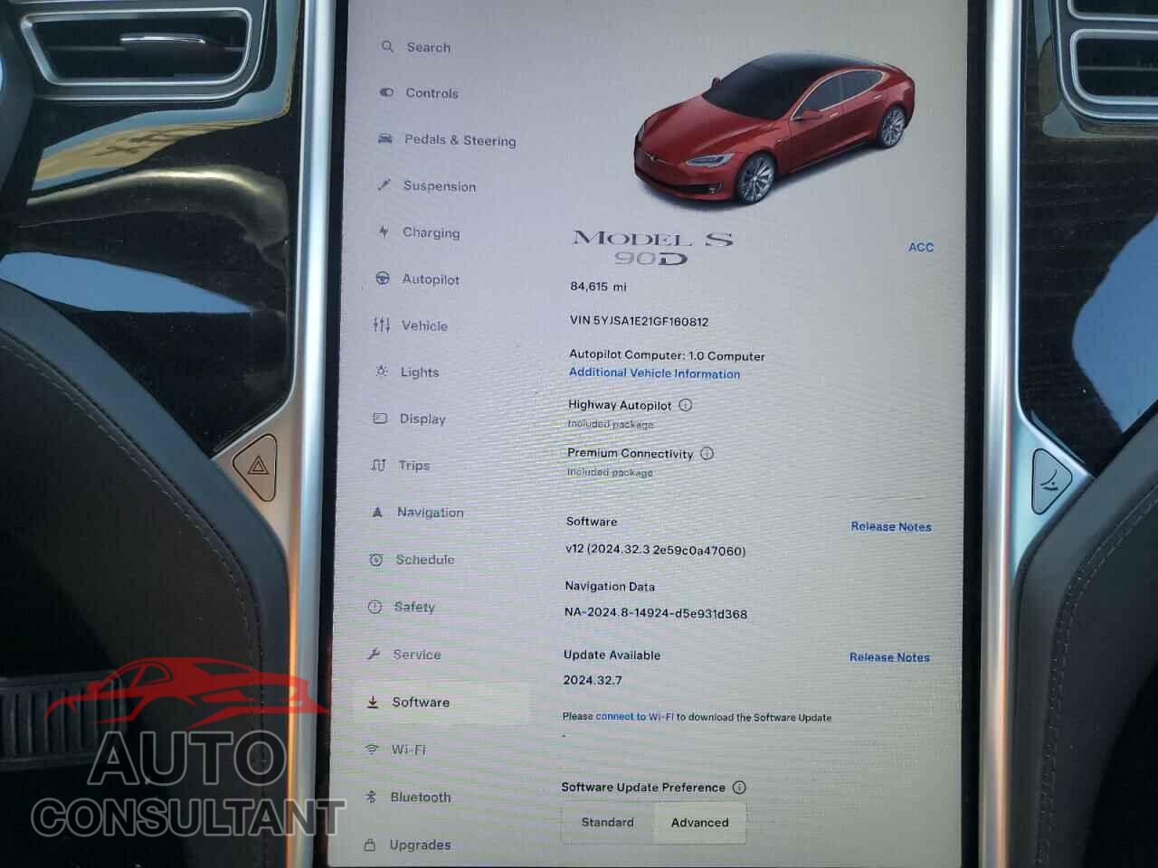 TESLA MODEL S 2016 - 5YJSA1E21GF160812