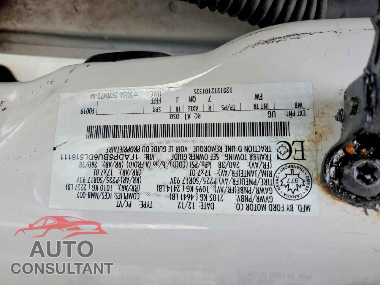 FORD CMAX 2013 - 1FADP5BU6DL516111