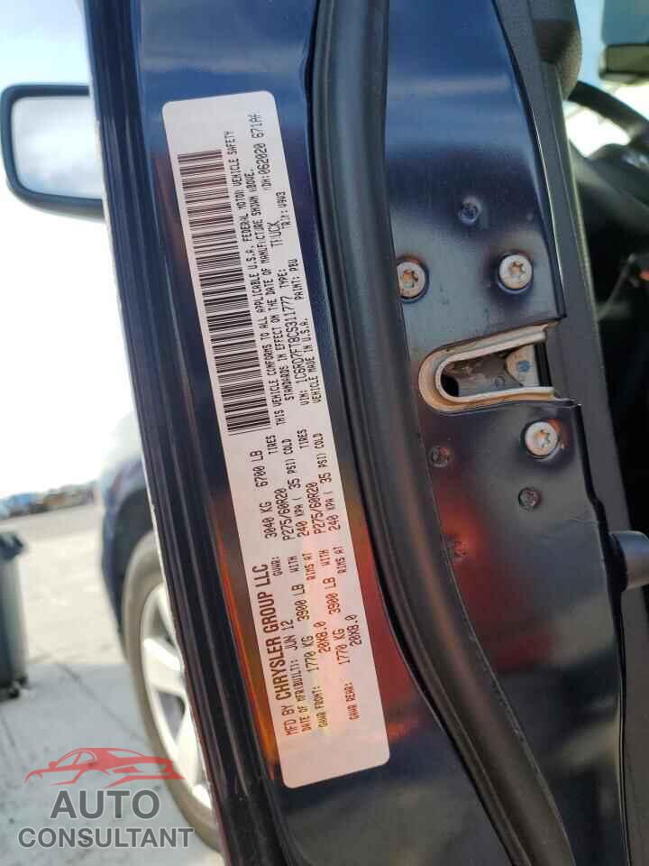 DODGE RAM 1500 2012 - 1C6RD7FT8CS311777