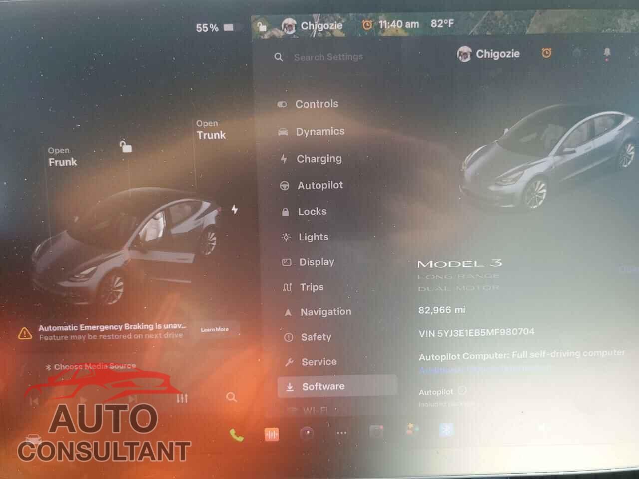 TESLA MODEL 3 2021 - 5YJ3E1EB5MF980704