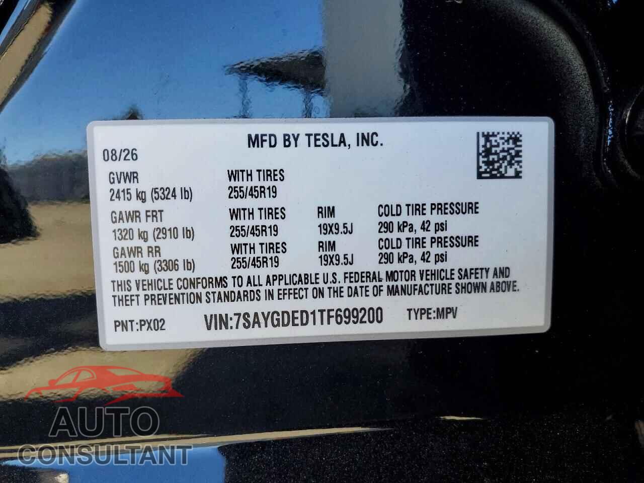 TESLA MODEL Y 2026 - 7SAYGDED1TF699200