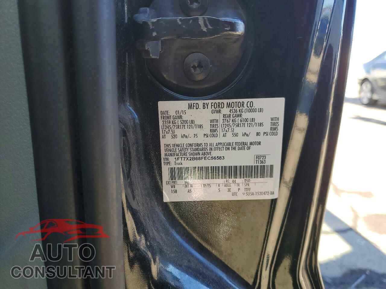 FORD F250 2015 - 1FT7X2B68FEC56583