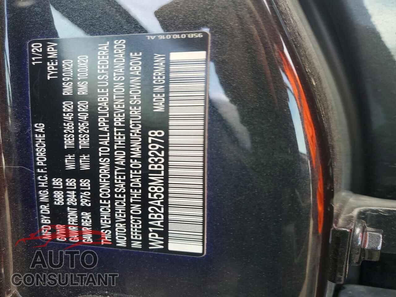 PORSCHE MACAN 2021 - WP1AB2A58MLB32978