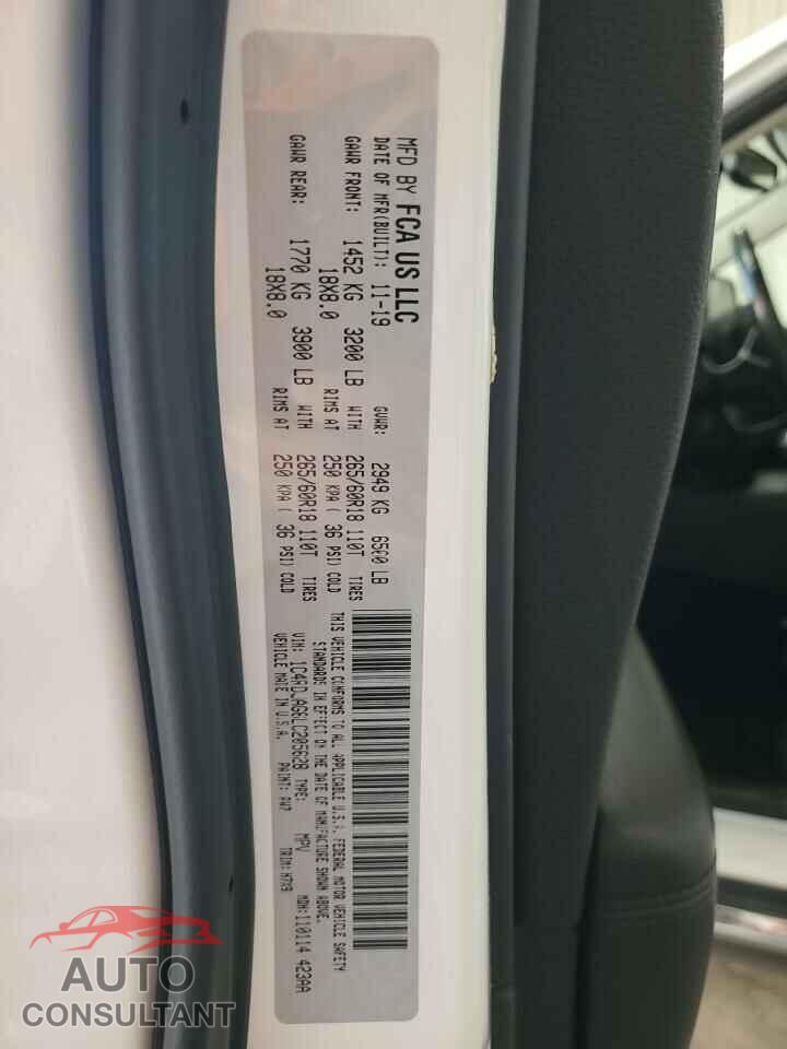 DODGE DURANGO 2020 - 1C4RDJAG6LC205628