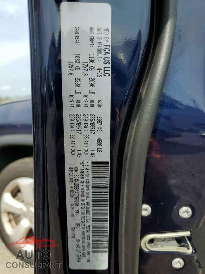 JEEP COMPASS 2019 - 3C4NJDBB4KT768160
