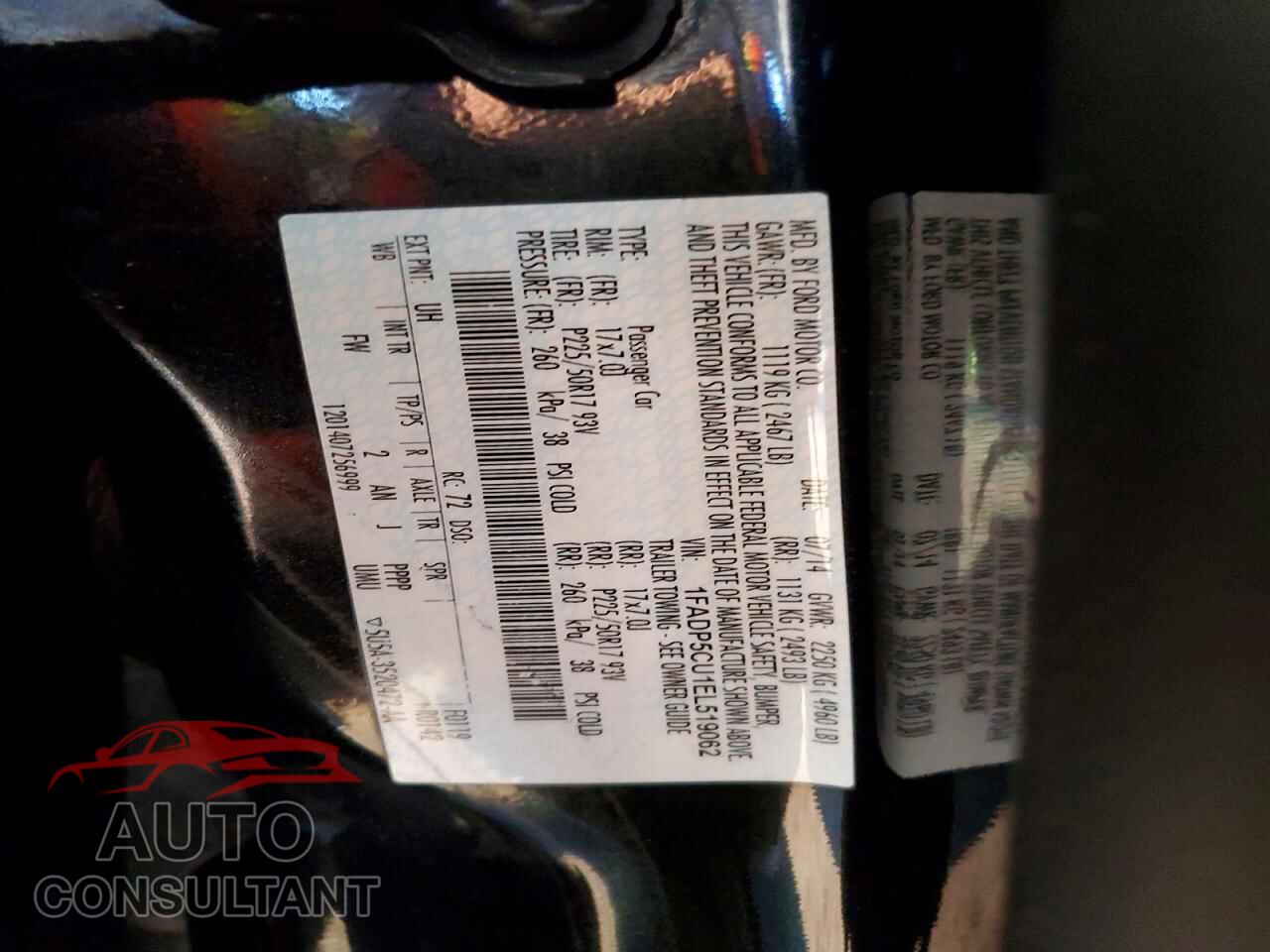FORD CMAX 2014 - 1FADP5CU1EL519062