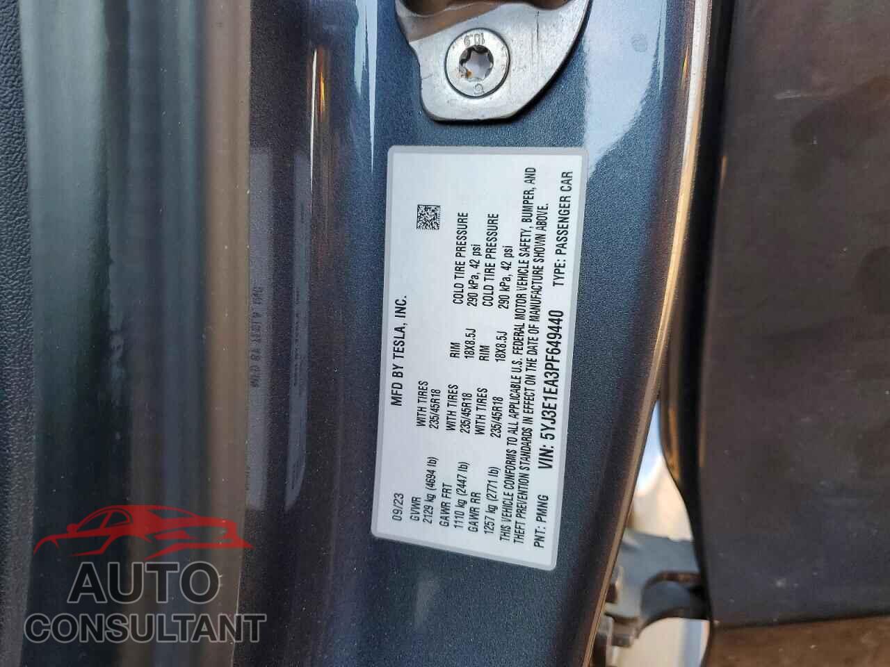 TESLA MODEL 3 2023 - 5YJ3E1EA3PF649440
