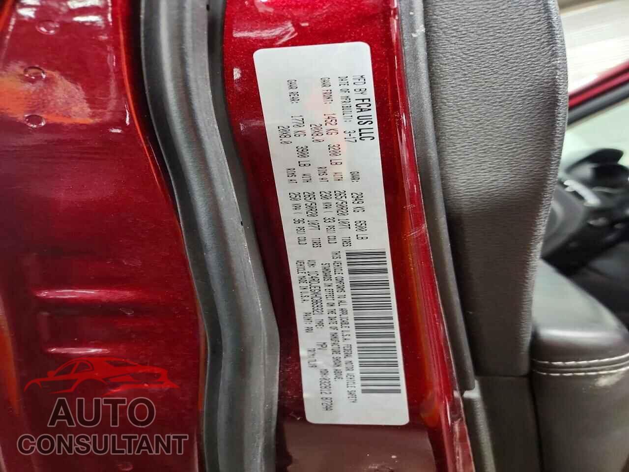 DODGE DURANGO 2017 - 1C4RDJEGXHC869321