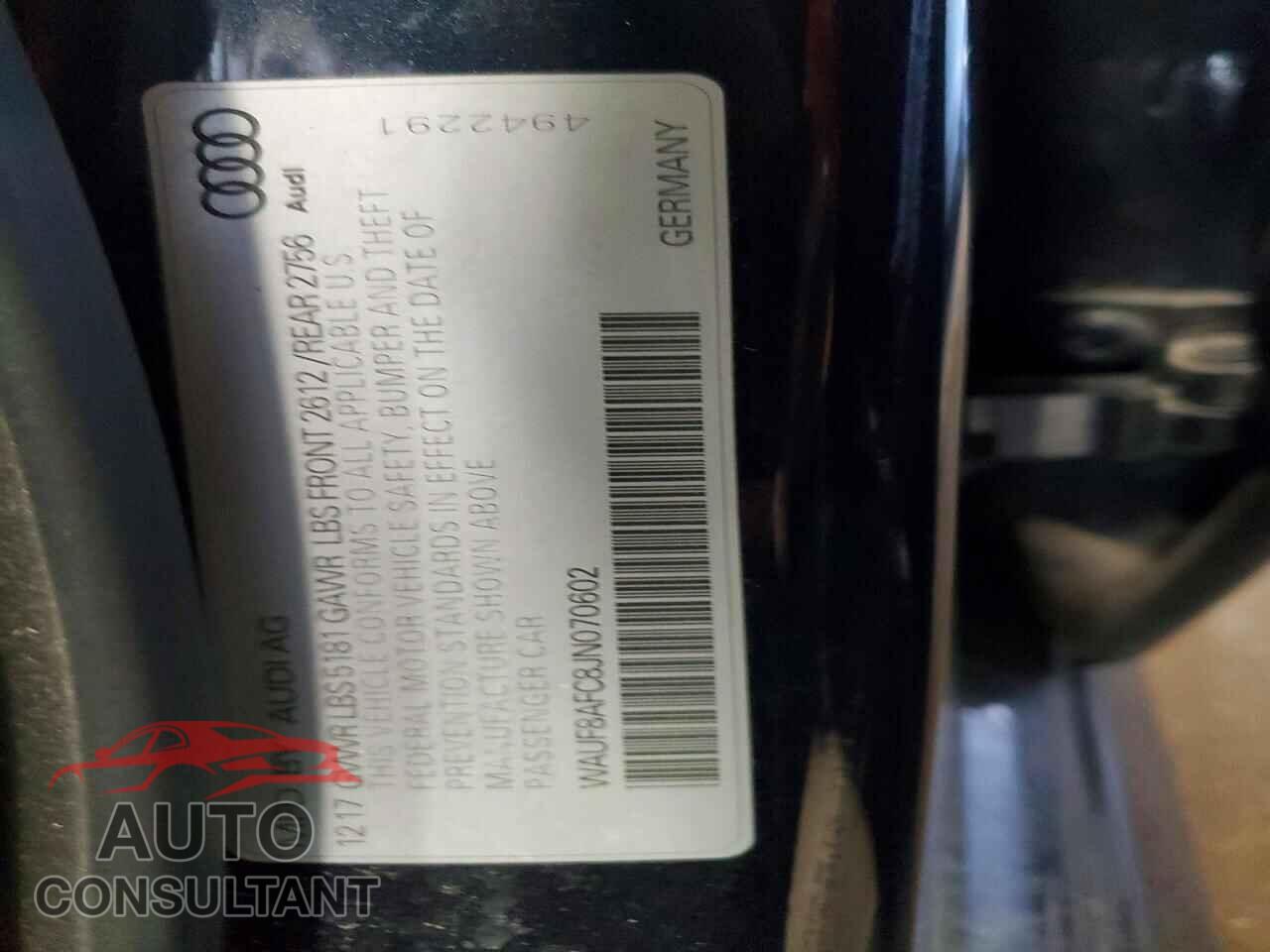 AUDI A6 2018 - WAUF8AFC8JN070602
