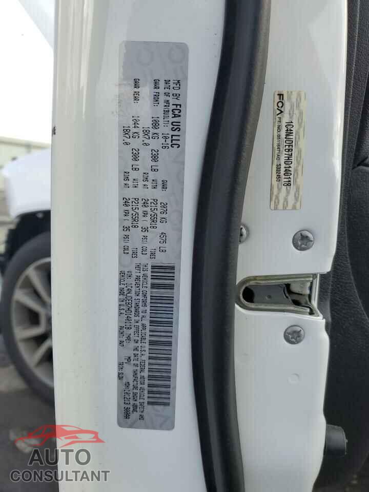 JEEP COMPASS 2017 - 1C4NJDEB7HD140118