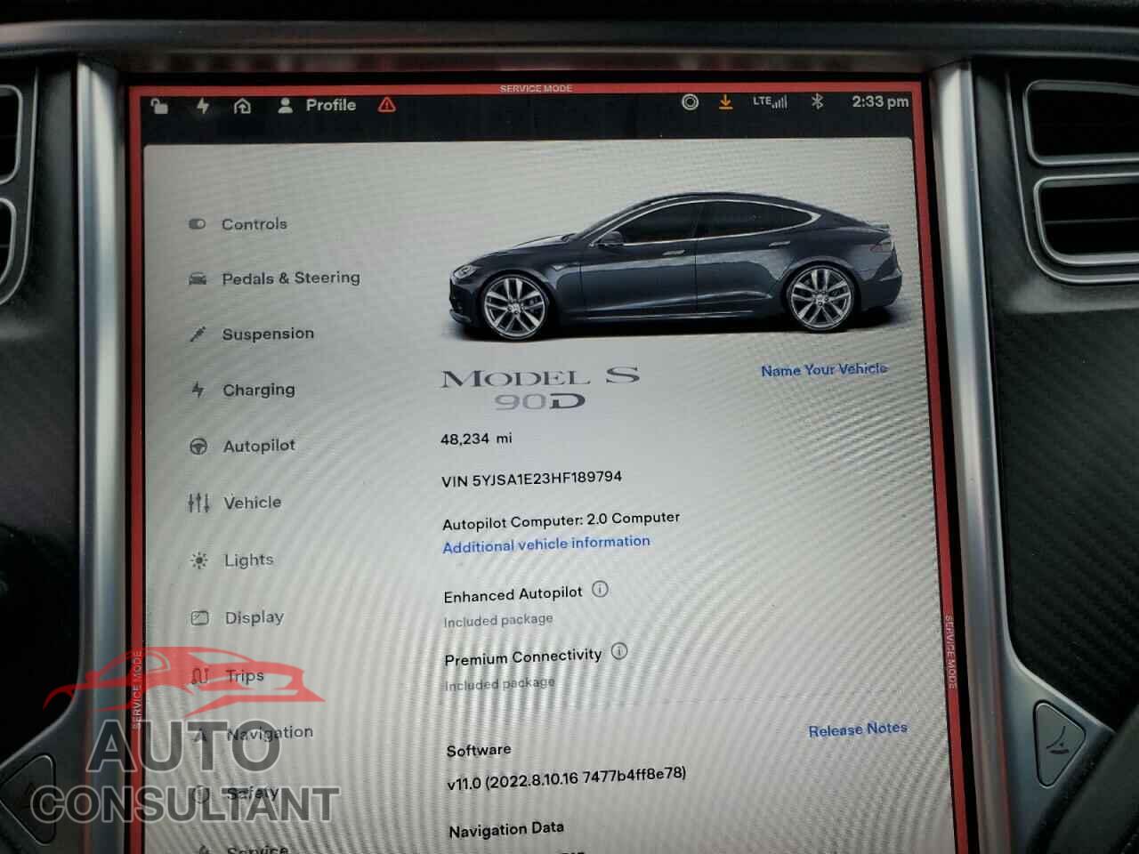TESLA MODEL S 2017 - 5YJSA1E23HF189794