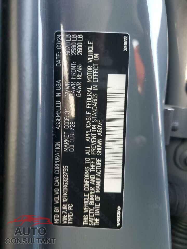 VOLVO S60 CORE 2024 - 7JRL12TK0RG323795