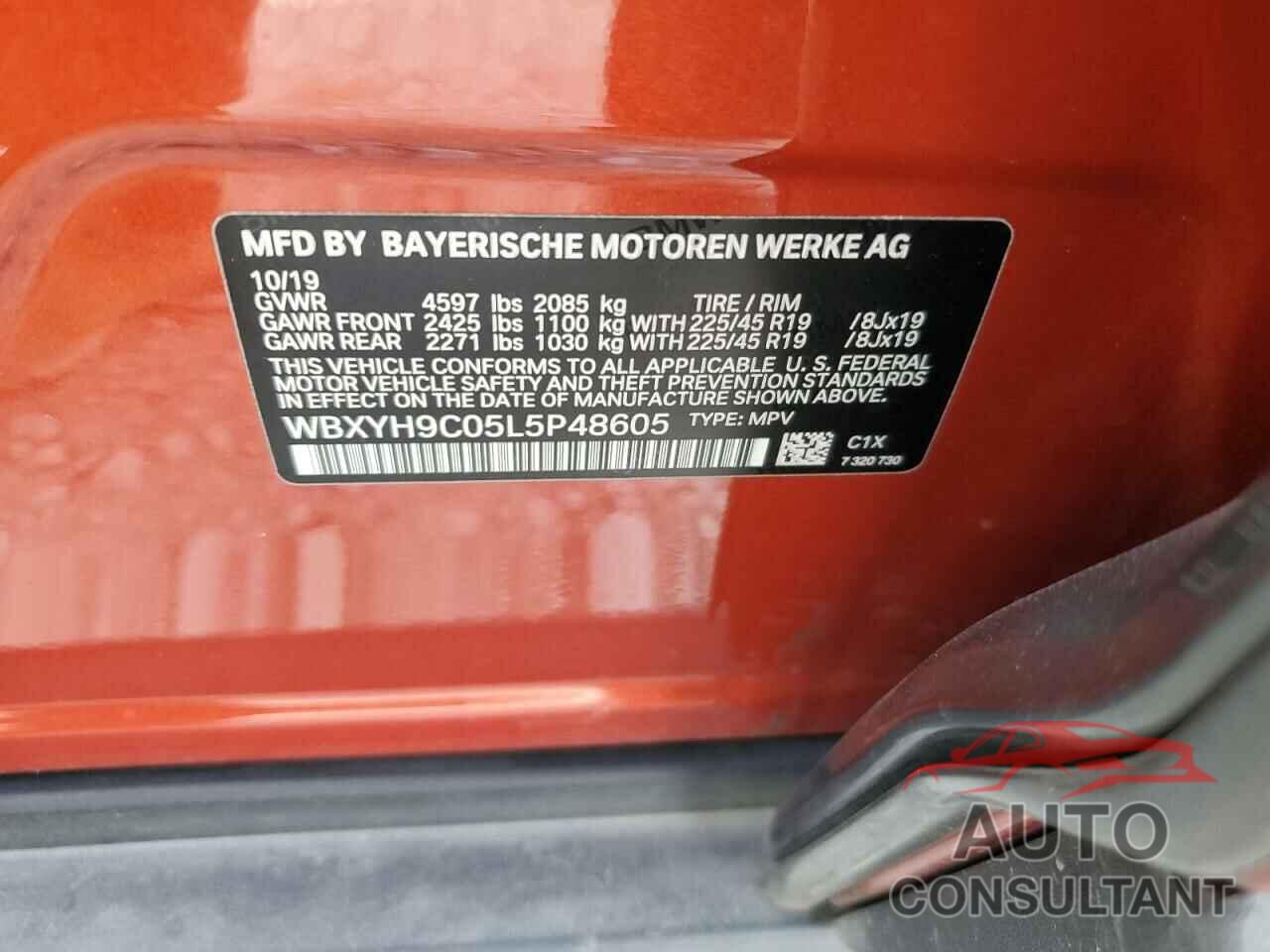 BMW X2 2020 - WBXYH9C05L5P48605
