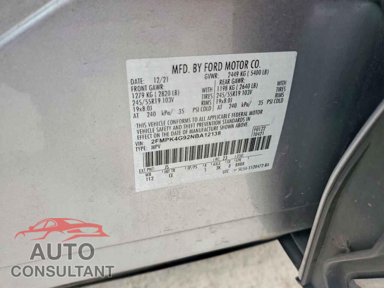 FORD EDGE 2022 - 2FMPK4G92NBA12138