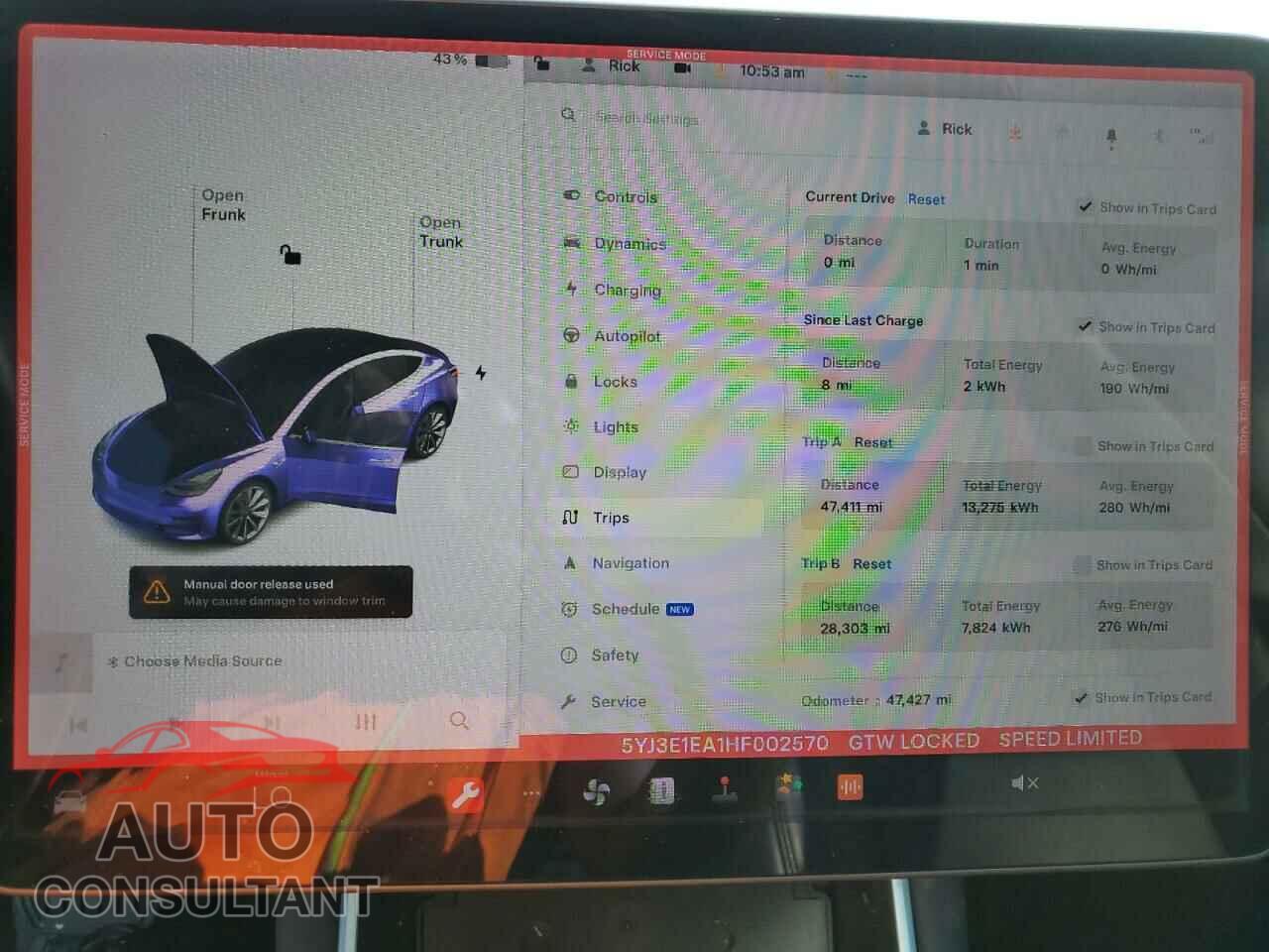 TESLA MODEL 3 2017 - 5YJ3E1EA1HF002570