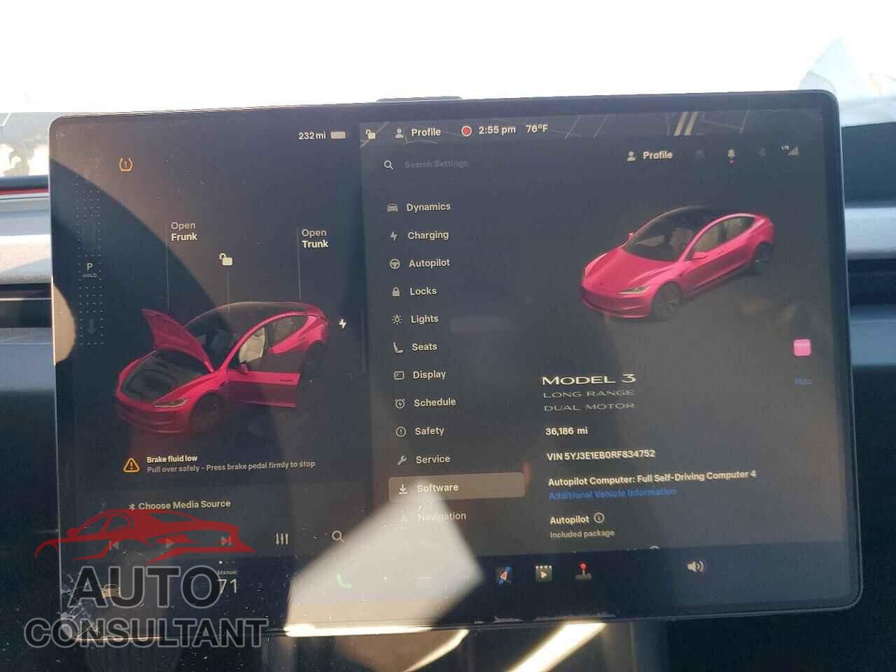 TESLA MODEL 3 2024 - 5YJ3E1EB0RF834752