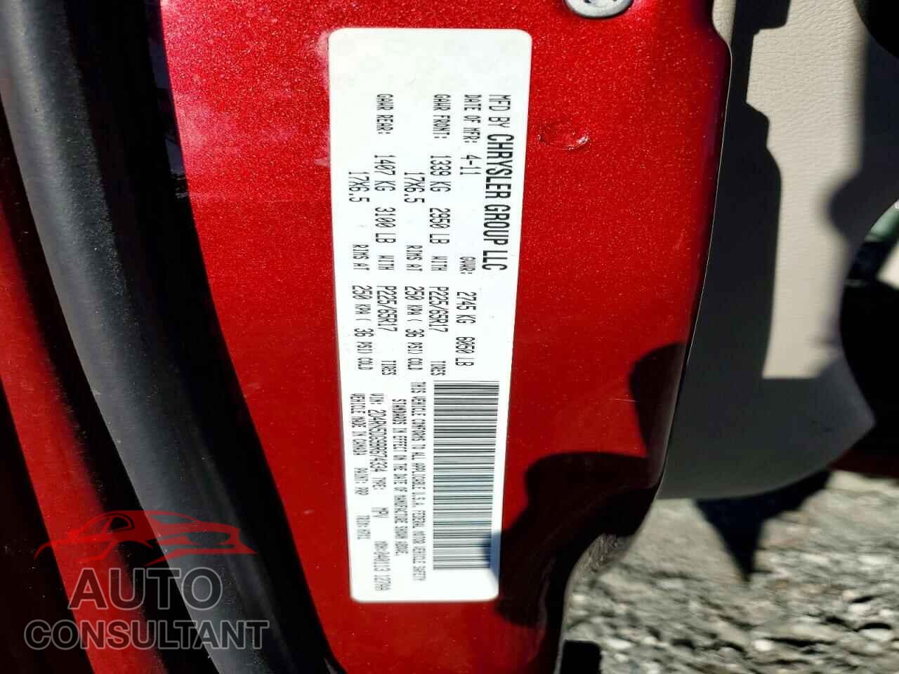 DODGE CARAVAN 2011 - 2D4RN5DG9BR674334