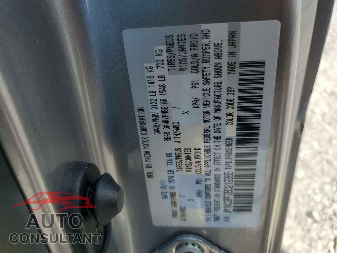 MAZDA MX5 2011 - JM1NC2PF2B0219385