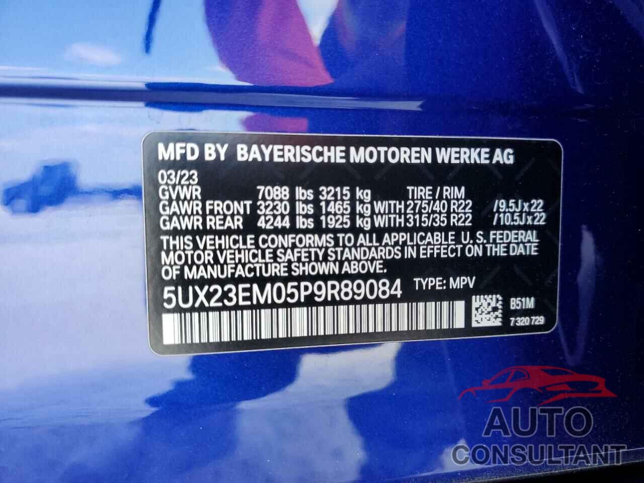 BMW X7 2023 - 5UX23EM05P9R89084