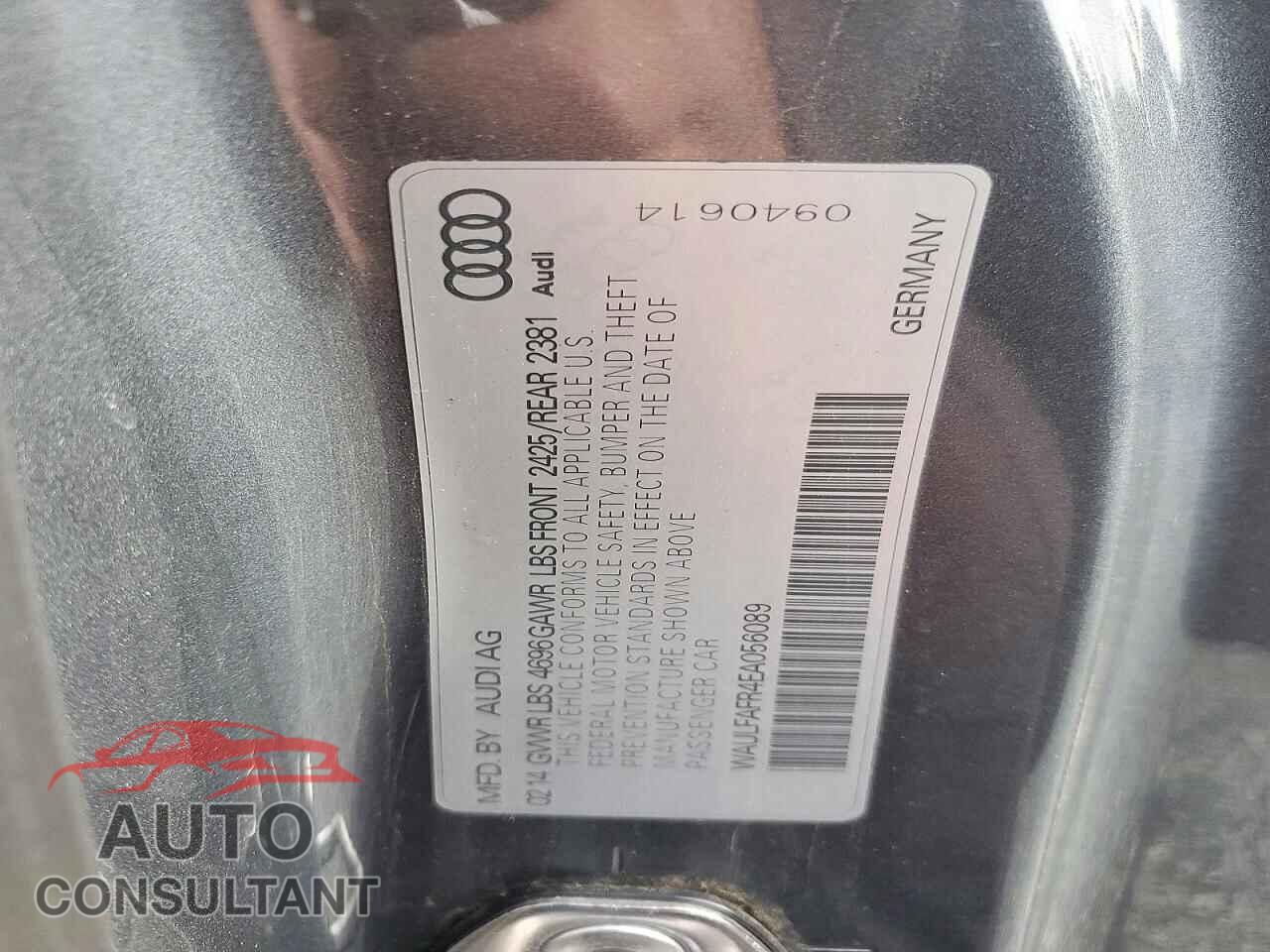 AUDI A5 2014 - WAULFAFR4EA056089