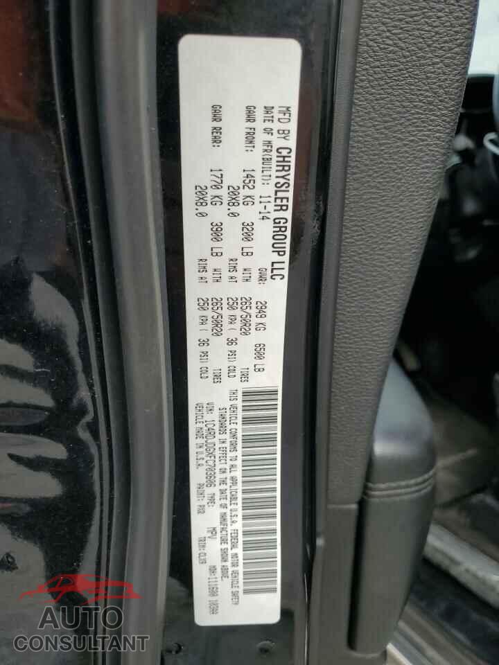 DODGE DURANGO 2015 - 1C4RDJDGXFC703606
