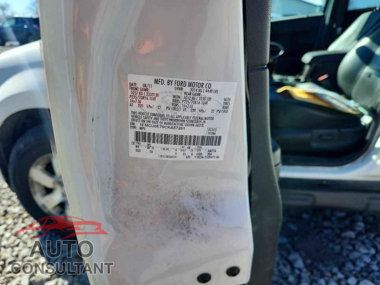 FORD ESCAPE 2012 - 1FMCU0E79CKA57261