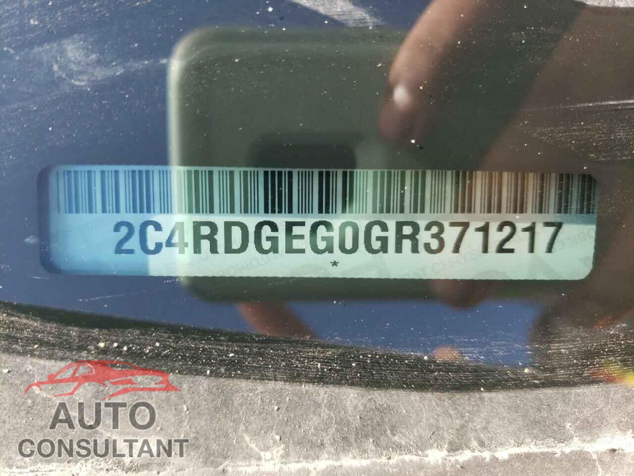 DODGE CARAVAN 2016 - 2C4RDGEG0GR371217